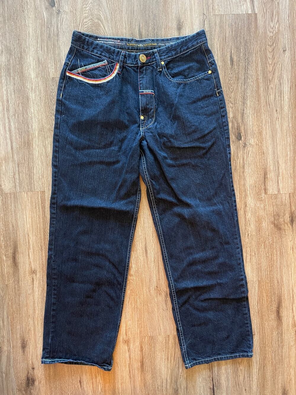 Men's Y2K Hip Hop Vintage Enyce Elephant Polo Collection Jeans Size 36x32